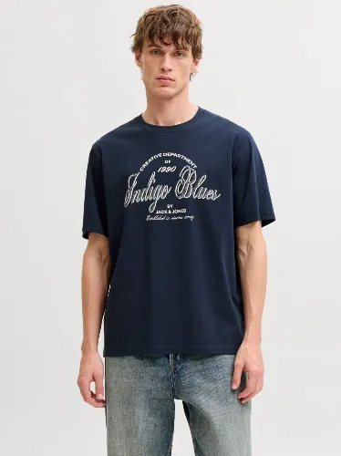 Resim Jack & Jones Jjedenver Graphıc Tee Ss O-Neck Sn Erkek T-shırt 12291213