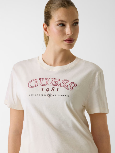 Resim Guess Athleisure  Kadın  T-shirt V6GI04K2965-G047 Arıanna Ss Cn Boxy T-Shırt