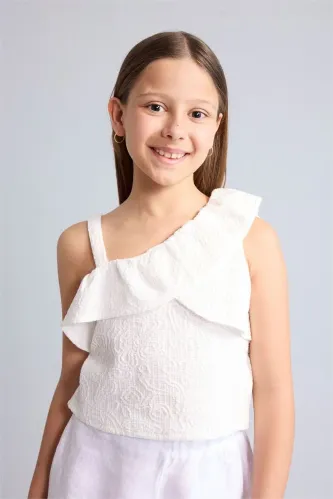 Resim Defacto Kız Çocuk T-shirt H7255A8/WT34