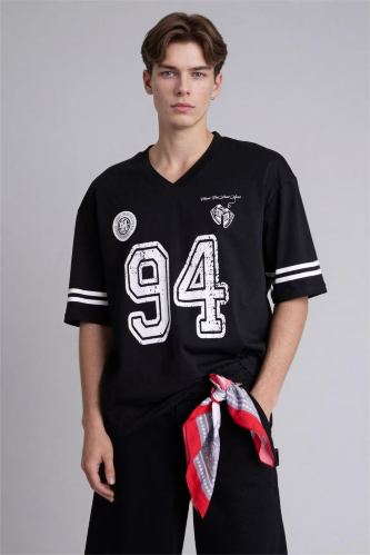 Resim Defacto Erkek T-shirt H3528AX/BK81