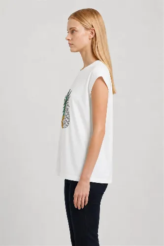 Resim Perspectıve-Kelebek Tekstil Kadın T-shirt