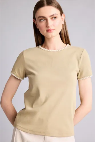 Resim Defacto Kadın T-shirt F9831AX/BG405