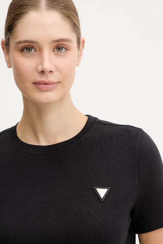 Resim Guess Athleisure  Kadın  T-shirt V6RI17KD741-JBLK Sonıa Cn Ss T-Shırt