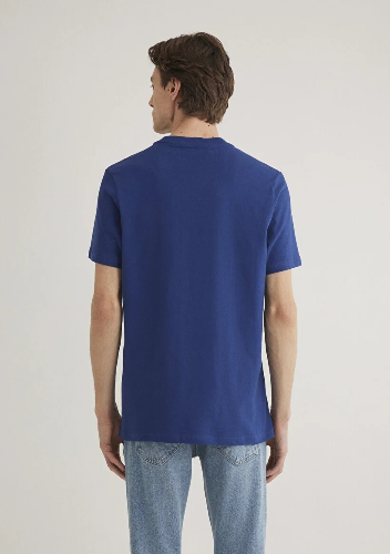 Resim Mavi Miav Baskılı Erkek T-Shirt M067153-70722