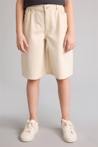 Resim Defacto Kız Çocuk Kot&Kanvas Şort G6366A8/ER233