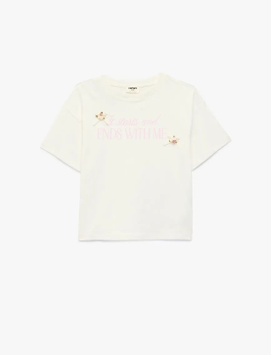 Resim Koton Kız Çocuk T-shirt 6SKG10213AK