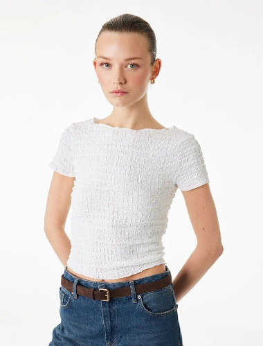 Resim Koton Kadın T-shirt 6SAK50355EK