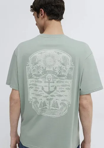 Resim Mavi Erkek T-shirt M0613289-70113