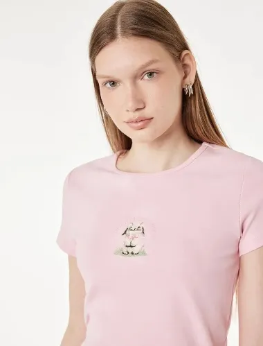 Resim Koton Kadın T-shirt 6SAL10940IK