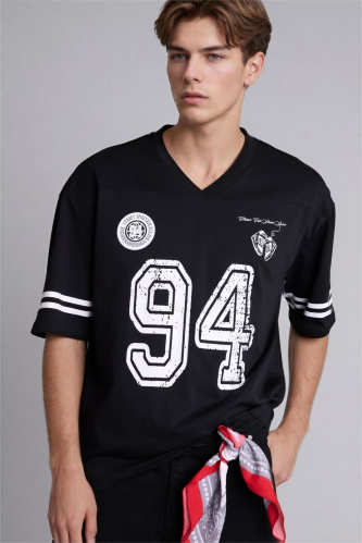 Resim Defacto Erkek T-shirt H3528AX/BK81