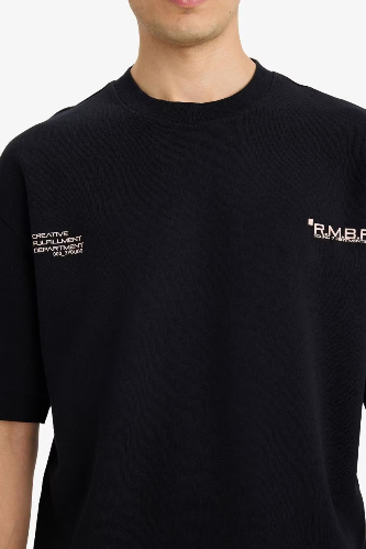 Resim Defacto Erkek T-shirt F8148AX/BK81