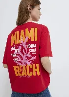 Resim Mavi Kadın T-shirt M1613927-82054