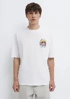 Resim Mavi Erkek T-shirt M0613386-620