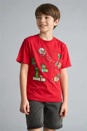 Resim Defacto Erkek Çocuk T-shirt H3708A8/RD227
