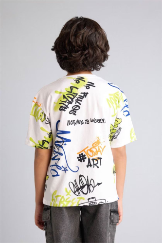 Resim Defacto Erkek Çocuk T-shirt G9725A8/WT34