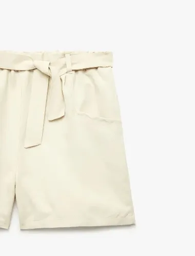 Resim Koton Kız Çocuk Kot&Kanvas Şort 6SKG40019AW