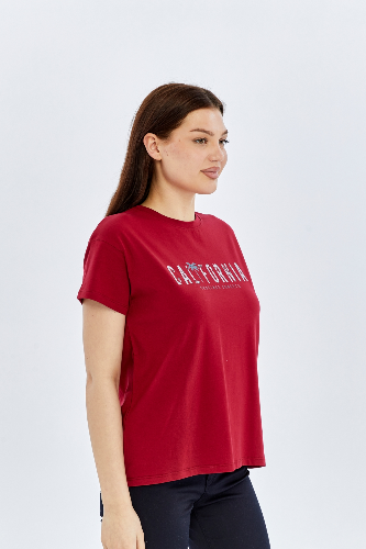 Resim Viole&More Kadın T-Shirt Yk21 California Baskılı