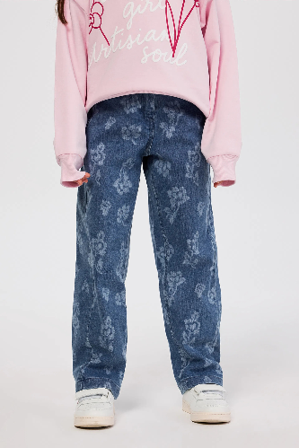 Resim Panço Kız Çocuk Kanvas Pantolon