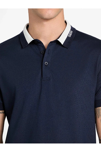 Resim Guess Collar Polo Guess  Erkek  T-shirt M6RP47KARS2-G7V2 Ss Paul