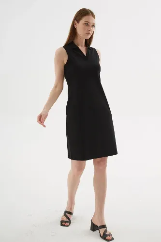 Resim Fashion Friends Kadın Polo V Yaka Kolsuz Elbise 26Y0600K1