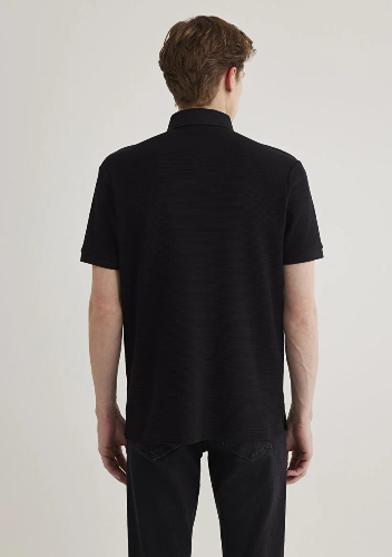 Resim Mavi Polo Yaka Erkek T-shirt M0612521-900