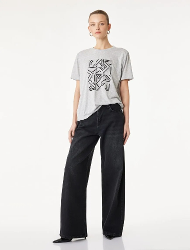 Resim Koton Kadın T-shirt 6SAK50099EK