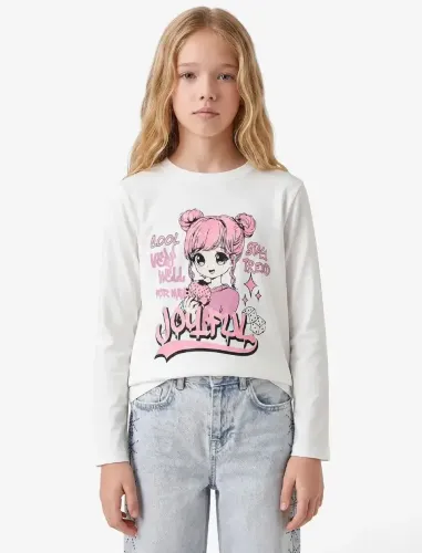 Resim Koton Kız Çocuk T-shirt 7WKG10077AK