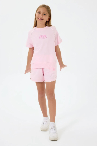 Resim U.S. Polo Assn Kids Kız Çocuk Şort Takım Us2528-G