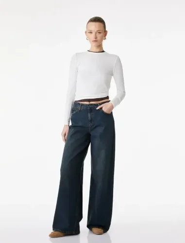 Resim Koton Kadın Jean Pantolon 7WAL40020MD