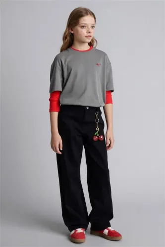 Resim Defacto Kız Çocuk T-shirt H5033A8/GR83