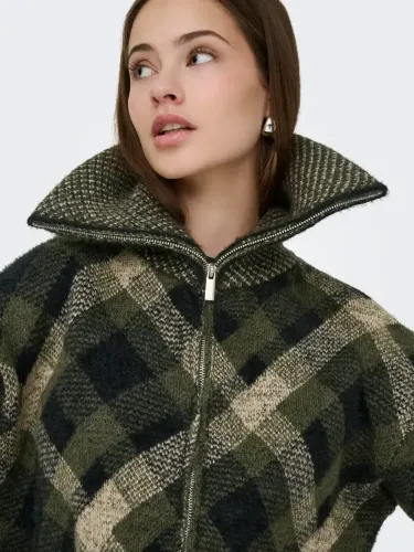 Resim Only Onlmaroon Ls Zıp Collar Cardıgan Knt Kadın Kazak 15358211