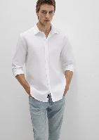 Resim Mavi Uzun Kol Erkek Gömlek M0211656-620