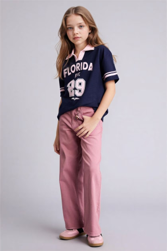 Resim Defacto Kız Çocuk T-shirt G8467A8/NV251