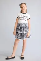 Resim Defacto Kız Çocuk T-shirt H8189A8/WT34