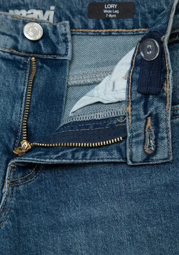 Resim Mavi Kız Çocuk Jean Pantolon M7010036-A4159