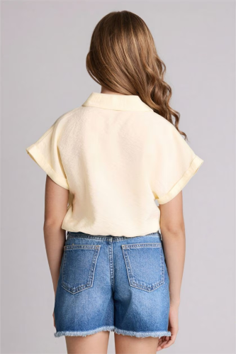 Resim Defacto Kız Çocuk Kısa Kol Gömlek H1519A8/YL496