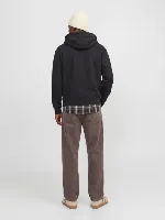 Resim Jack & Jones Jorsalamanco Structure Sweat Zıp Hood Erkek Sweat 12303071