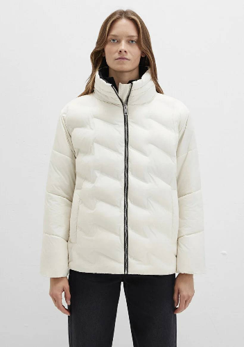 Resim Mavi Dik Yaka Kadın Mont M1110714-86412