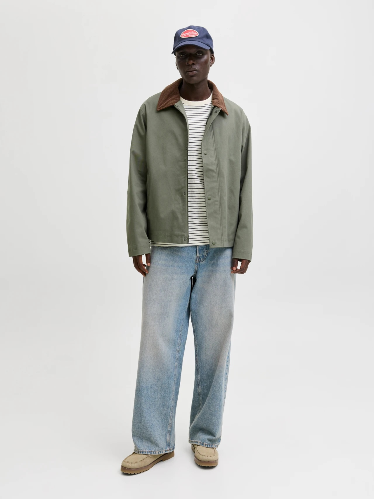 Resim Jack & Jones Jjedover Strıped Tee Ss Crew Neck Sn Erkek T-shirt 12288015