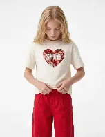 Resim Koton Kız Çocuk T-shirt 6SKG10523AK