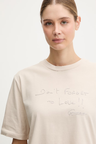 Resim Guess Athleisure  Kadın  T-shirt V6RI09I3Z14-G1FV Sophıe Cn Ss T-Shırt