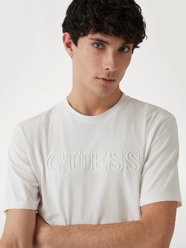 Resim Guess Athleisure  Erkek  T-shirt Z2YI11J1314-SCFY Ss Alphy T-Shırt