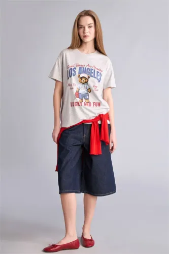 Resim Defacto Kadın T-shirt H6964AX/GR100