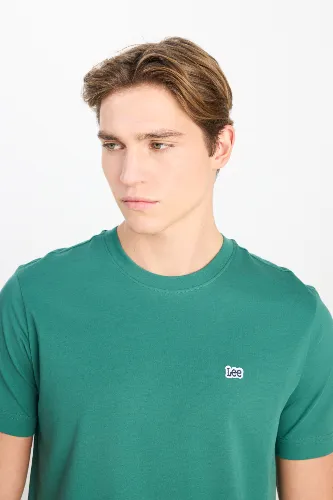 Resim Lee Erkek T-shirt ML60UFQG26 Bisiklet Yaka