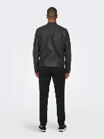 Resim Only & Sons Onsmike Pu Racer Jacket Otw Vd Noos Erkek Deri Mont Ve Ceket 22012339