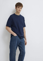 Resim Mavi Erkek T-shirt M0613113-82318