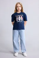 Resim Defacto Kız Çocuk T-shirt H7343A8/NV31
