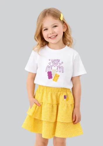 Resim Yenikoza Kız Çocuk Etek Takım