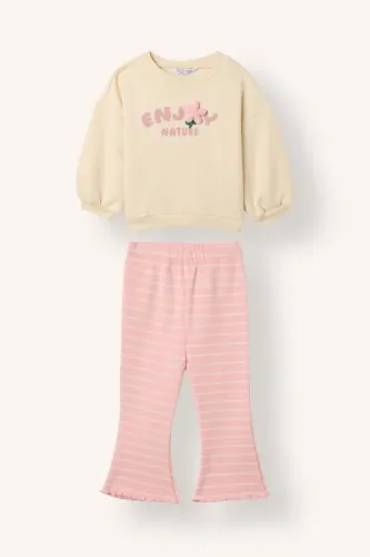 Resim Defacto Kız Bebek Sweat Takım I8945A5/ER109