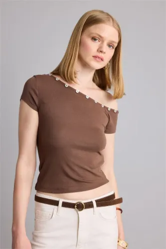 Resim Defacto Kadın  T-shirt H5955AX/BN322